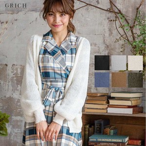 Cardigan Knitted Tops Cardigan Sweater Puff Sleeve Spring/Summer