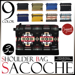 Outdoor Good Casual Sacosh 3WAY Shoulder Bag Clutch Bag Bag Nylon Cotton