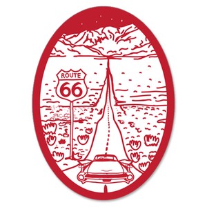 【RT 66】ステッカー ラージ Route 66 Line Art 66-SP-ST-630