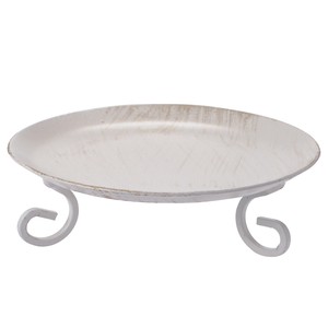 Candle Tray Ivory Gold