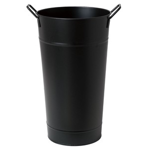【セール品】ブリキ花桶　1号　黒　花器　フラワーベース