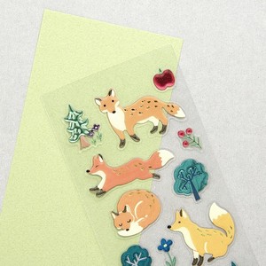 剪贴簿装饰品 贴纸 狐狸 日本制造