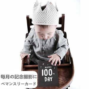 ベビーマンスリーカード 赤ちゃんの月齢撮影用カード 100days成長記録【G330】