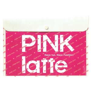 【PINK−Latte】フラットケースL(ロゴ)★ピンクラテ★