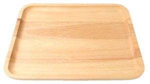 使いやすさのあるシンプルな作り【木製】wooden/長角フリートレー　ラバーウッド