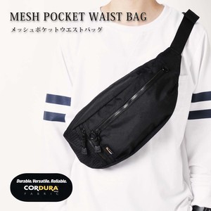 Mesh Pocket Waist Bag Men's Ladies Diagonally Large capacity Larger Water-Repellent