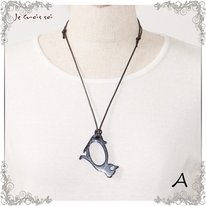 Leather Chain Necklace Cat