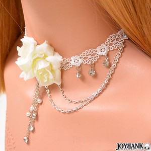 Necklace/Pendant Pearl Necklace White Rose