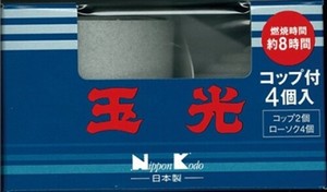 日本香堂　玉光ローソク　コップローソク4個入コップ2個付 【 ローソク 】