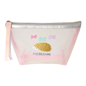 With gusset Mesh Pouch Hedgehog