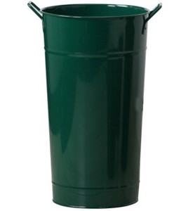 F0524　ブリキ花桶　1号　グリーン