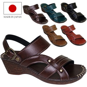 Casual Sandals Wedge Sole Low-heel Casual 2-way Made in Japan