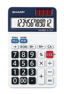 シャープ ミニナイスサイズ電卓 12桁 EL-154HX