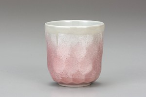 九谷烧 日本茶杯 粉色