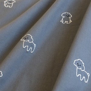 【生地】【布】【刺繍】Baby poodle  デザインファブリック★1m単位でカット販売