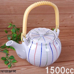 Japanese Teapot Earthenware For Guests Pottery L size Tea Pot 8-go 1500cc