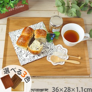 Tray Wooden Long L M 3-colors