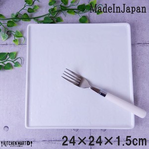 Main Plate White Block Miyama 24cm