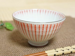 Mino ware Rice Bowl Red 11.5cm