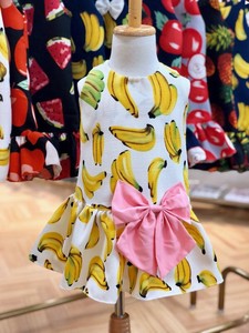 Kids One-piece Dress Kids One-piece Dress 80 cm Banana White Ribbon
