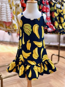 Kids One-piece Dress Kids One-piece Dress 9 cm Banana Navy Frill