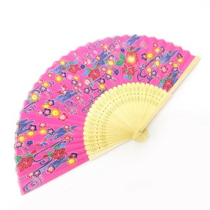 Japanese Fan Pink Silk Folding Fan