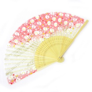 Japanese Fan Pink Silk Folding Fan