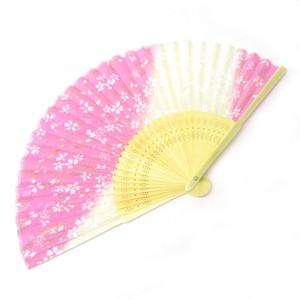 Japanese Fan Pink Silk Folding Fan