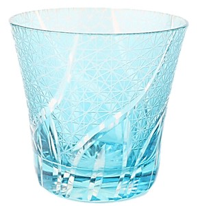 透き通った色合い【☆人気商品☆】【切子細工】/手づくり/HAND=MADE/Aqua 切子グラス　アクア新色