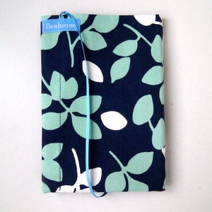 Free Size Book Cover Leaf Blue
