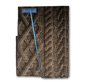 Free Size Book Cover Knitted Brown