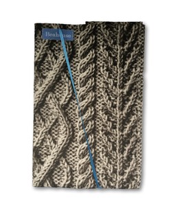 Free Size Book Cover Knitted Gray