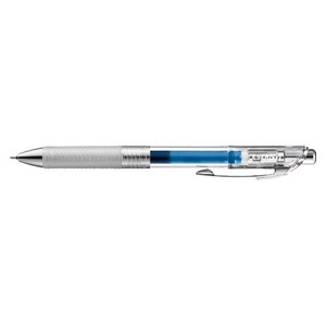 ぺんてる 限定デザイン ノック式ボールペン エナージェル インフリー クリア軸 0.4mm 青 BLN74TL-C