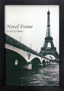 額縁 木製シンプルデザイン ヌーベルフレーム ブラック Novel Frame Black　A4
