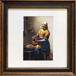 アートフレーム　フェルメール Johannes Vermeer  Square Frame 牛乳を注ぐ女