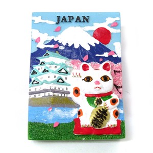 Magnet/Pin Beckoning Cat Japanese Pattern