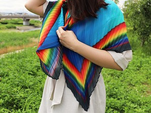 Thin Scarf Rainbow Made in Japan