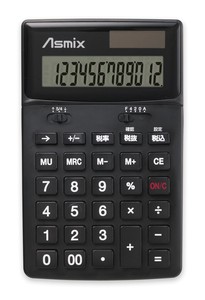 アスカ　ビジネスカラー電卓　C1235BK
