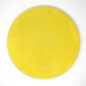 信乐烧 大餐盘/中餐盘 黄色 27.5cm