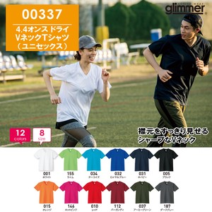 T-shirt Plain Color V-Neck Unisex Thin