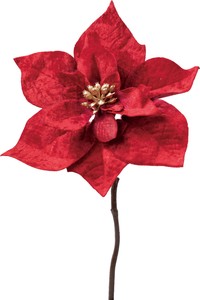【造花】【クリスマス】ベルベットポインセチアピック