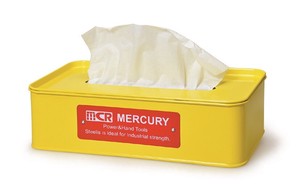 Mercury Tinplate Tissue Box Yellow