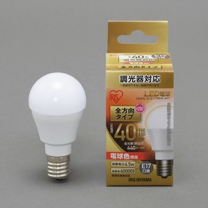 【アイリスオーヤマ　LED電球】LED電球E17全方向タイプ調光器対応25形・40形昼白色・電球色相当