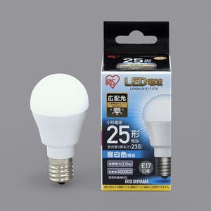【アイリスオーヤマ　照明　LED電球】　LED電球　E17　広配光タイプ　25形　昼白色・電球色相当
