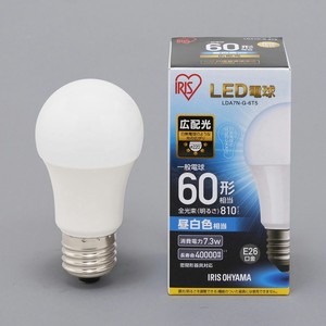 【アイリスオーヤマ　照明　LED電球】　LED電球 E26 広配光タイプ 昼白色 60形相当（810lm）