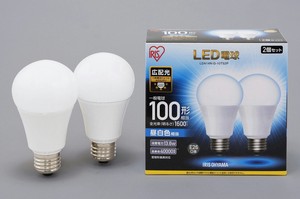【アイリスオーヤマ　照明　LED電球】　LED電球 E26 2P 広配光タイプ 昼白色 100形相当（1600lm）