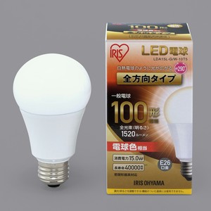 【アイリスオーヤマ　照明　LED電球】　LED電球 E26 全方向タイプ 電球色 100形相当（1520lm）