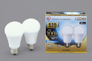 【アイリスオーヤマ　照明　LED電球】　LED電球 E26 2P 全方向タイプ 昼白色 100形相当（1600lm）