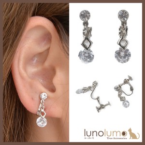 Clip-On Earrings Earrings sliver Bijoux Sparkle Ladies'