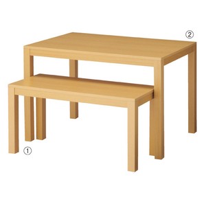 【オリジナル什器】木製ショーテーブル エクリュ